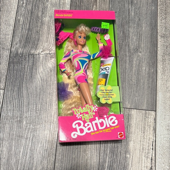 Barbie Other - Barbie Totally Hair Doll with Pink and Blue Outfit